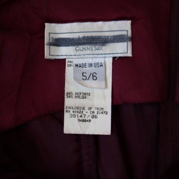 Vintage 80s Jessica McClintock Gunne Sax Velvet & Lace Party Dress - Picture 9 of 16